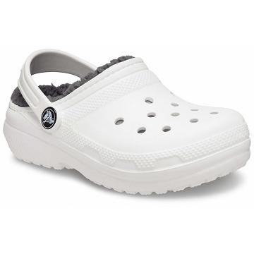 Crocs Classic Lined Boys' Clogs White | Australia 1408RVDW